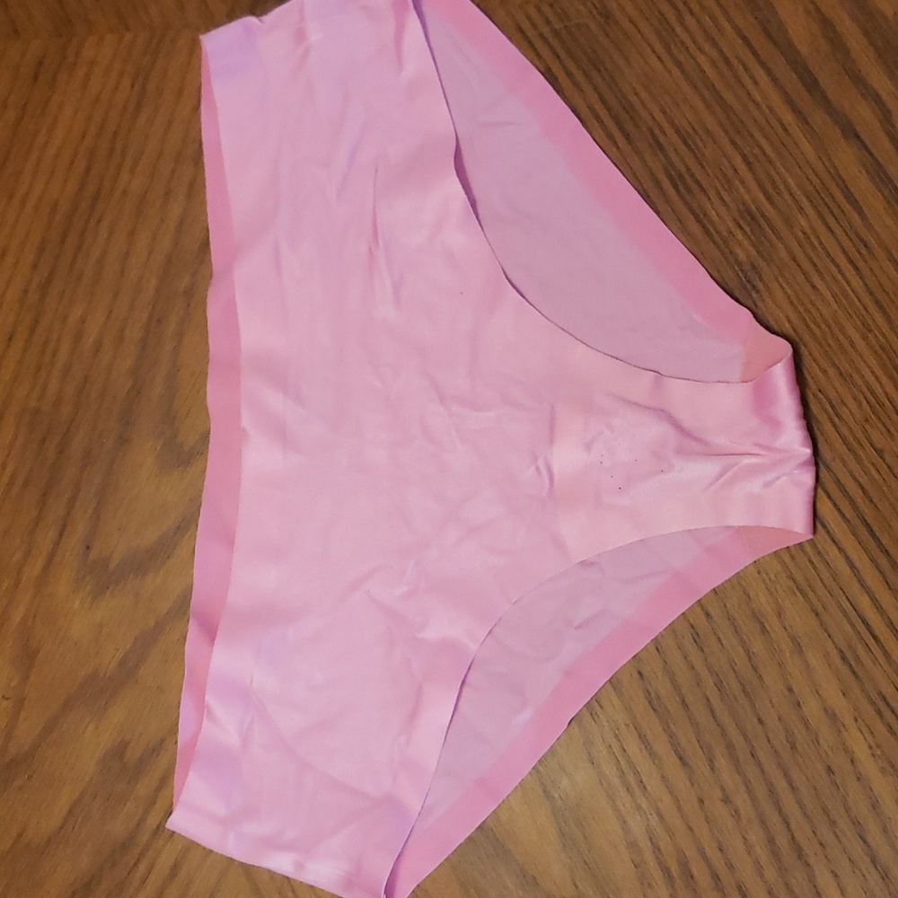 1 pair pink Victoria's secret no lines satin panties size small